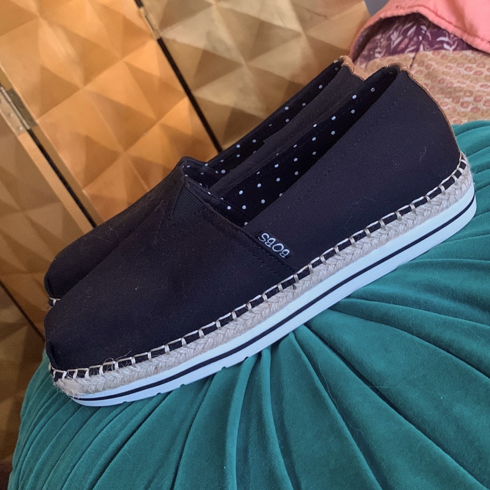 Skechers BOBS Espadrille Breeze Casual Shoes - Black - 7.5 - NWOT